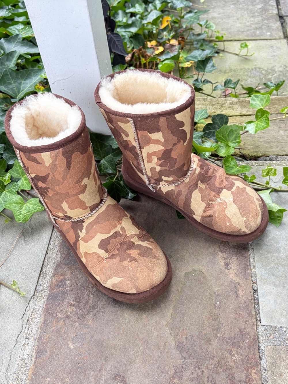 UGG Women's Cozy Shearling Lined Winter Boots in Brown Camo